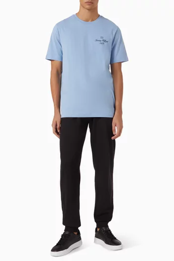 Outline Flag NYC Logo T-shirt in Cotton