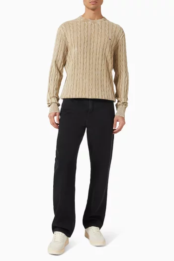 Cable-knit Sweater in Cotton