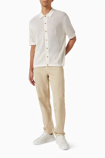 Relaxed Shirt in Open Knit