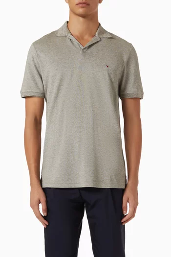 Polo Shirt in Linen-blend