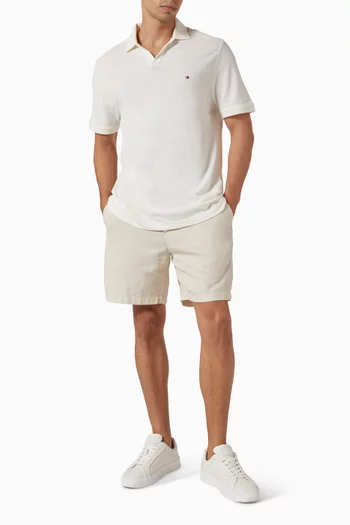 Polo Shirt in Linen-blend