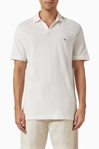 Polo Shirt in Linen-blend