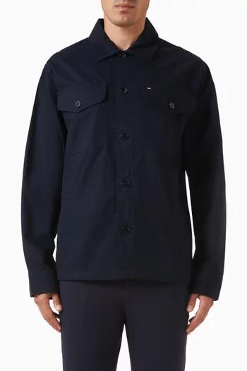 Shirt Jacket in Cotton Twill