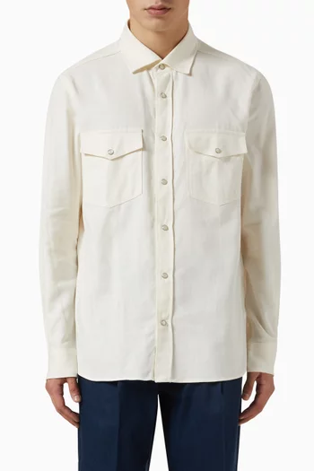 Smart Casual Shirt in Linen-blend