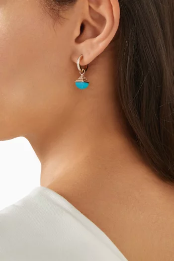 Cleo Rev Midi Diamond Drop Earrings in 18kt Rose Gold