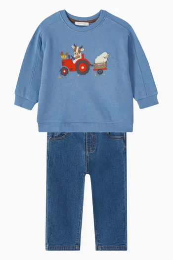 Tractor Sweatshirt in Brushed Fleece