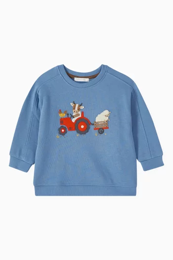Tractor Sweatshirt in Brushed Fleece