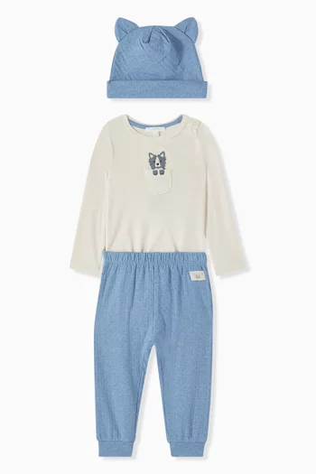 Three-piece Gift Set in Organic Cotton