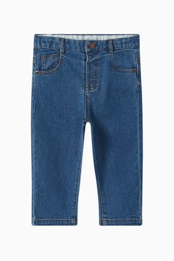 Straight-leg Jeans in Stretch Cotton-denim