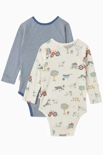 Herding Sheep Bodysuits in Organic Cotton, Set of 2