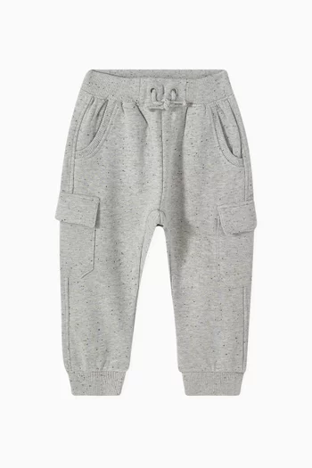 Cargo Track Pants in Organic Cotton Fleece