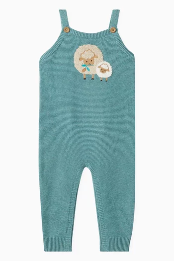 Sheep Overalls in Cotton-wool Knit