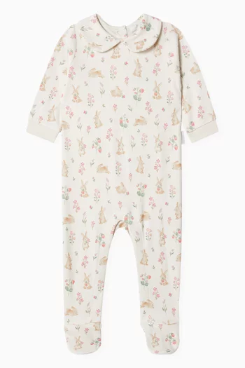 Bunny Sleepsuit in Organic Cotton