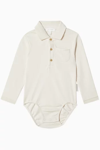 Polo Bodysuit in Organic Cotton