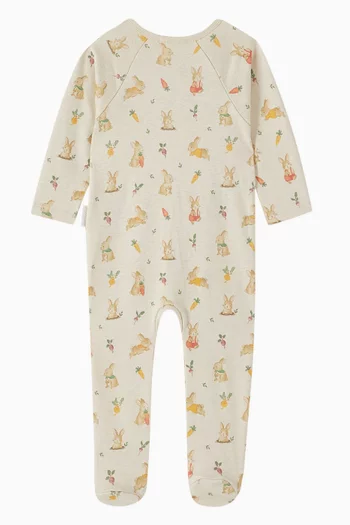 Bunny Zip-up Sleepsuit in Organic Cotton
