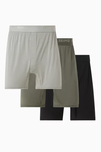 Cotton Knit Boxers, Set of 3