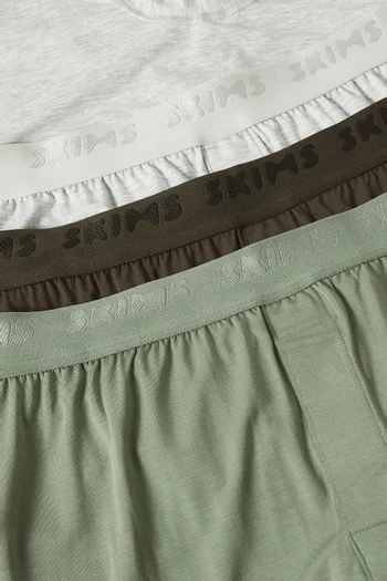 Cotton Knit Boxers, Set of 3