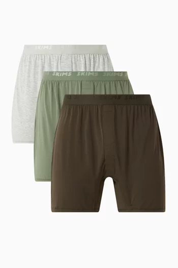 Cotton Knit Boxers, Set of 3