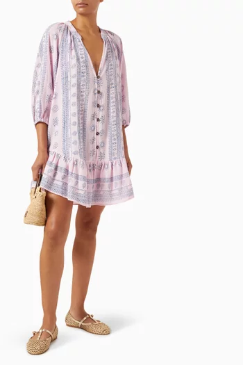 Rhapsody La Ponche Frill Dress in Cotton