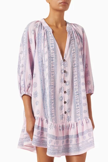 Rhapsody La Ponche Frill Dress in Cotton