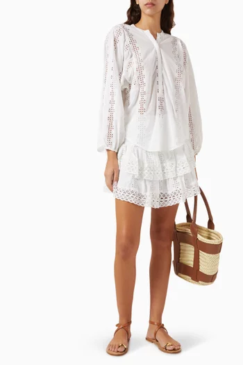 Anais Shirred Mini Skirt