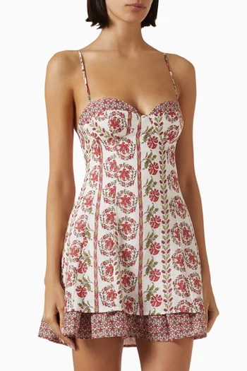 Ceres Bodice Mini Dress in Cotton-silk
