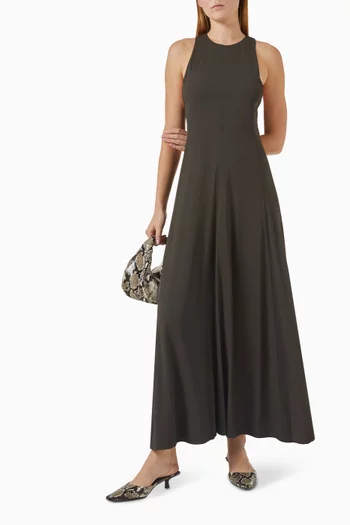 Cut Away Maxi Dress in Viscose Blend