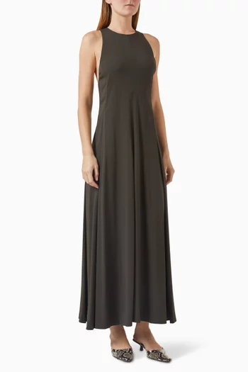 Cut Away Maxi Dress in Viscose Blend