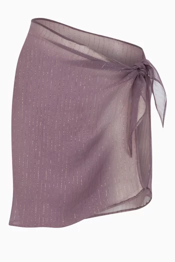 Sequinned Mini Pareo in Silk