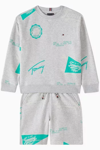 Graphic Sweatshirt in Cotton