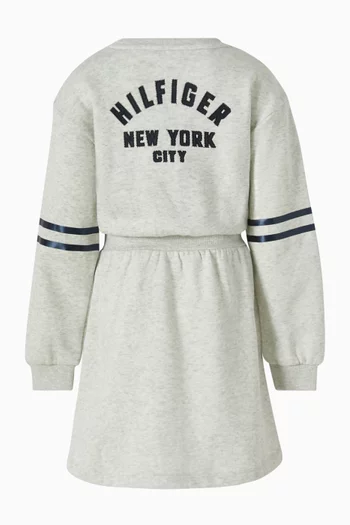 Back Logo Appliqué Sweatshirt Dress in Cotton-blend