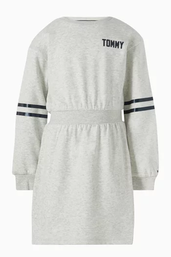Back Logo Appliqué Sweatshirt Dress in Cotton-blend