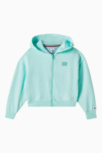 Tonal Embroidered Flag Hoodie