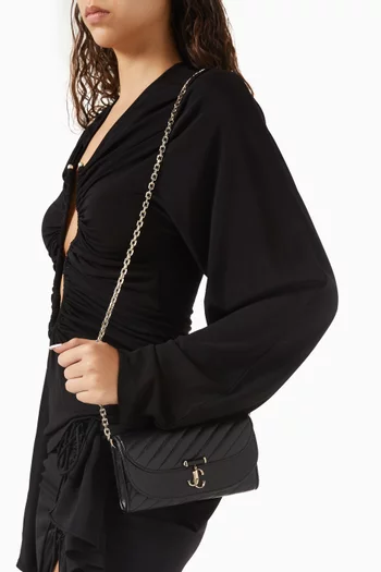 Avenue Curve Chain Wallet in Leather