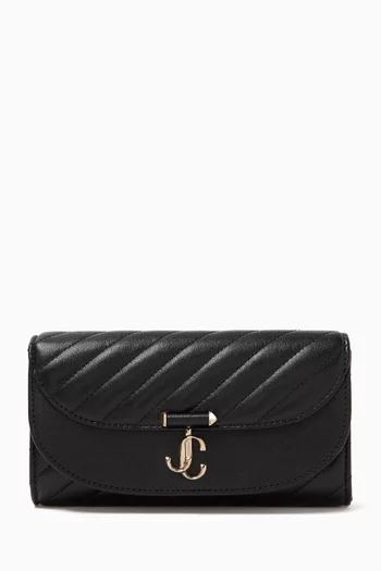 Avenue Curve Chain Wallet in Leather