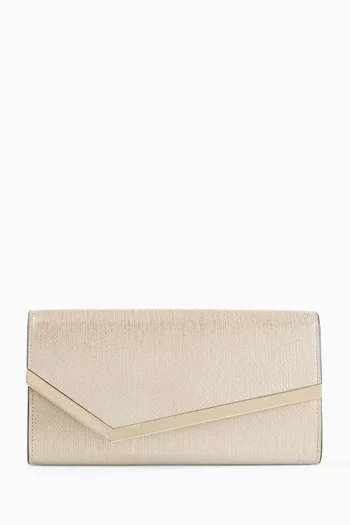 Emmie Clutch Bag in Metallic Leather