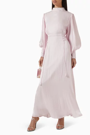 Pearl-embellished Dress in Silk-organza