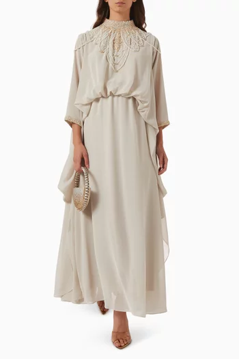 Bead-embellished Dress in Chiffon