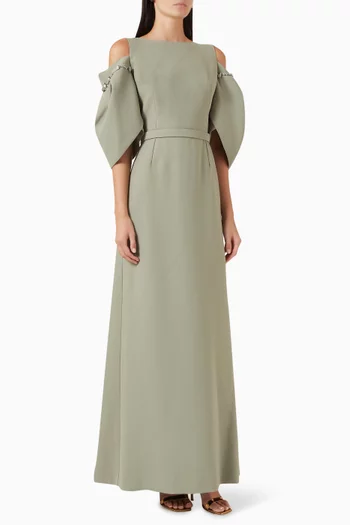Cut-out Embellished Maxi Dress