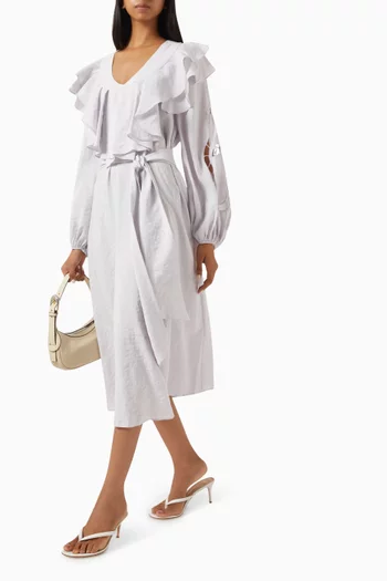 Ruffle Midi Dress in Modal-blend