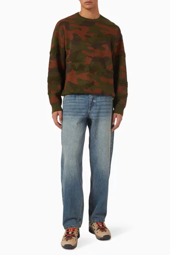 Camo Sweater in Chenille Knit
