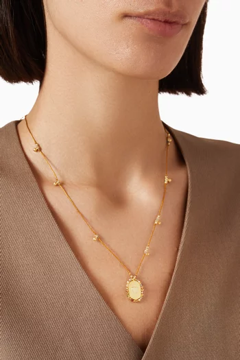 Heart Pendant Necklace in 18kt Gold-plated Metal