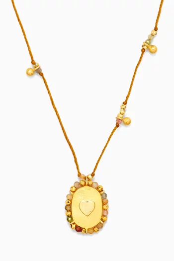 Heart Pendant Necklace in 18kt Gold-plated Metal