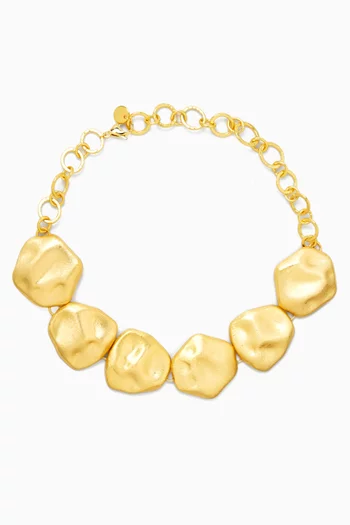 Abstract Molten Necklace in 18kt Gold-plated Metal
