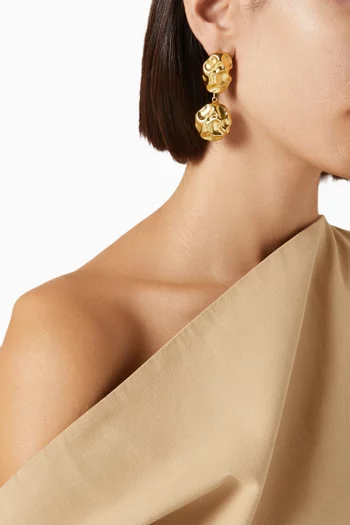 Abstract Molten Earrings in 18kt Gold-plated Metal