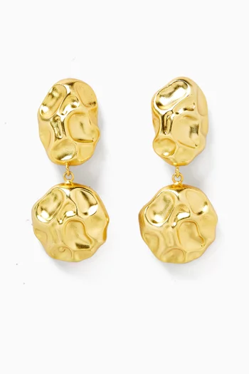 Abstract Molten Earrings in 18kt Gold-plated Metal