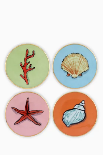 Oggetti Coasters in Porcelain, Set of 4