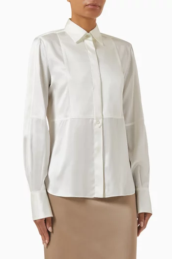 Long-sleeve Shirt in Satin
