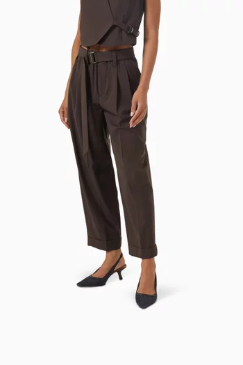Monili-trim City Mules in Denim