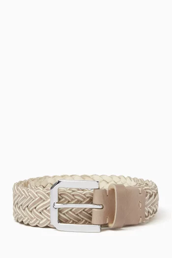 Braided Belt in Leather